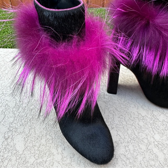 Fendi fox fur trim boots - Picture 3 of 14